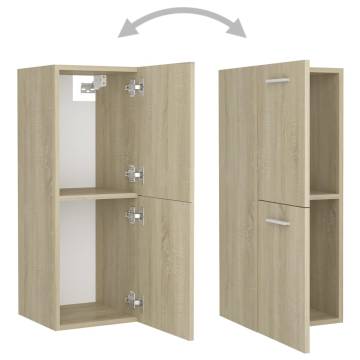 Stylish Bathroom Furniture Set - Sonoma Oak Engineered Wood