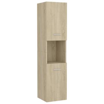 Stylish Bathroom Furniture Set - Sonoma Oak Engineered Wood