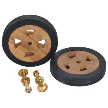 Sunlounger Spare Wheels - Durable Teak Wood (2 pcs)