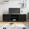 TV Cabinet Black 150x30x50 cm Engineered Wood Colour black Quantity in Package 1 