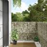 Garden Privacy Screen Stone Look Grey 400x120 cm PVC Colour stone Size 400 x 120 cm Quantity in Package 1 