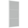 Interior Door 93x201.5 cm - White Matt Glass & Aluminium