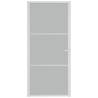 Interior Door 93x201.5 cm - White Matt Glass & Aluminium