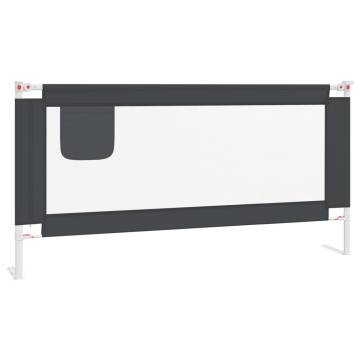 Toddler Safety Bed Rail Dark Grey | 180x25 cm Fabric