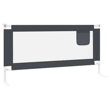 Toddler Safety Bed Rail Dark Grey | 180x25 cm Fabric