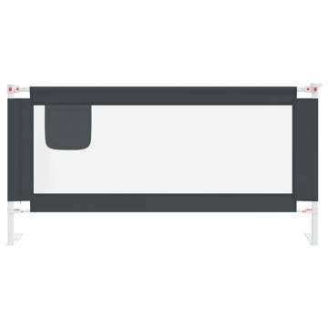 Toddler Safety Bed Rail Dark Grey | 180x25 cm Fabric