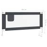 Toddler Safety Bed Rail Dark Grey | 180x25 cm Fabric