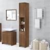 Stylish Brown Oak Bathroom Cabinet - 30x30x183.5 cm