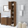 Stylish Brown Oak Bathroom Cabinet - 30x30x183.5 cm