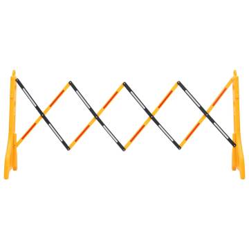 Folding Traffic Barrier Yellow and Black - 250x38x96 cm