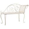 Garden Chaise Lounge 128 cm Metal Antique White Colour white Quantity in Package 1 Number of 