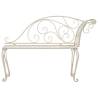 Elegant Antique White Garden Chaise Lounge - 128 cm