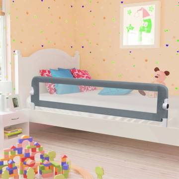 Toddler Safety Bed Rail Grey 180x42 cm | Hipo Market