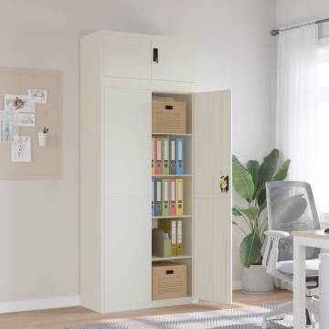 File Cabinet White 90x40x220 cm | Durable Steel Storage Solution