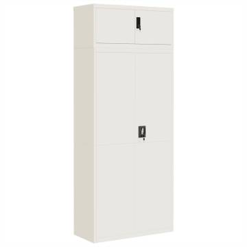 File Cabinet White 90x40x220 cm | Durable Steel Storage Solution