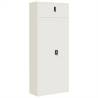 File Cabinet White 90x40x220 cm | Durable Steel Storage Solution