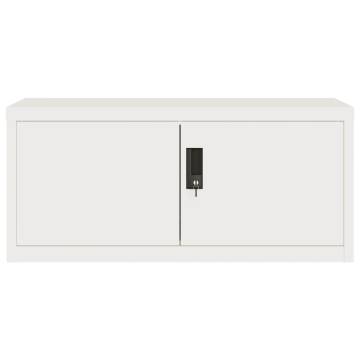 File Cabinet White 90x40x220 cm | Durable Steel Storage Solution