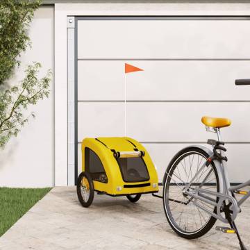 Pet Bike Trailer - Yellow Oxford Fabric & Iron | HipoMarket