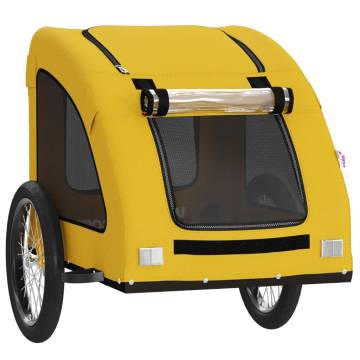 Pet Bike Trailer - Yellow Oxford Fabric & Iron | HipoMarket