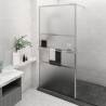 Walk-in Shower Wall with Shelf Chrome 115x195 cm ESG Glass&Aluminium Colour chrome Size 115 x 195 cm Model frosted 