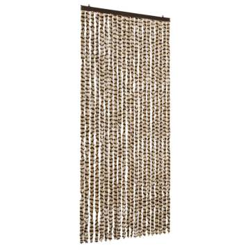 Insect Curtain Beige/Brown 90x220 cm | Chenille for Doors