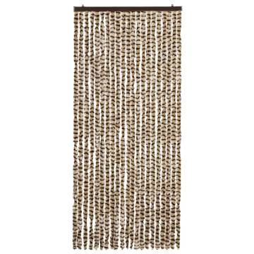 Insect Curtain Beige/Brown 90x220 cm | Chenille for Doors