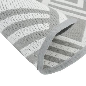 Stylish Outdoor Carpet Grey Ø160 cm PP - Durable & UV-Resistant