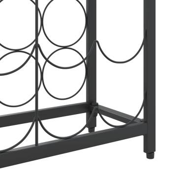 Elegant 95-Bottle Black Wine Rack | Wrought Iron Storage Solution