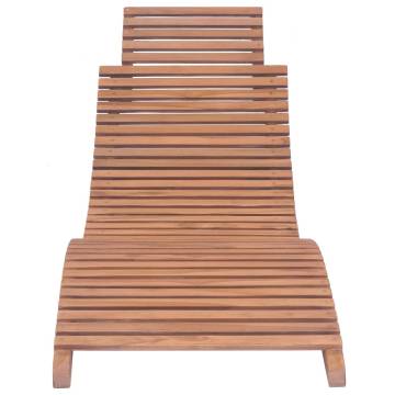 Folding Sun Loungers 2 pcs | Solid Teak Wood | Hipomarket