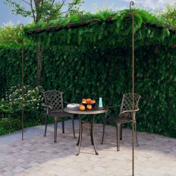 Antique Brown Garden Pergola 4x3x2.5m - Elegant Wrought Iron