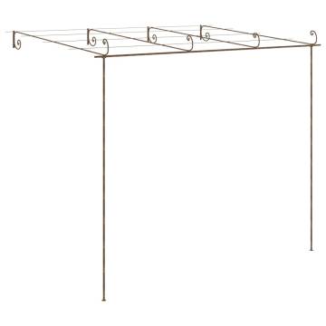 Antique Brown Garden Pergola 4x3x2.5m - Elegant Wrought Iron