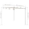 Antique Brown Garden Pergola 4x3x2.5m - Elegant Wrought Iron