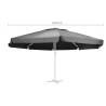 Replacement Fabric for Outdoor Parasol Anthracite 600 cm