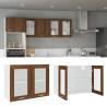 Hanging Glass Cabinet Brown Oak 80x31x60 cm Engineered Wood Colour brown oak Quantity in Package 1 Model 1x hanging glass cabinet (2 doors) 80 cm Number of 