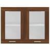 Hanging Glass Cabinet Brown Oak 80x31x60 cm | HipoMarket