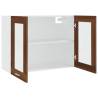 Hanging Glass Cabinet Brown Oak 80x31x60 cm | HipoMarket