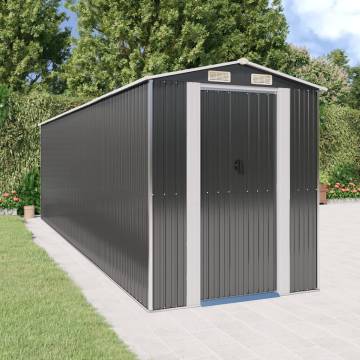 Anthracite Garden Shed - Durable Galvanised Steel Storage