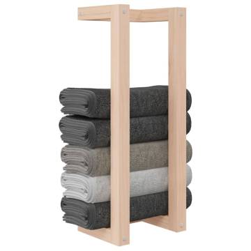 Stylish Solid Wood Pine Towel Rack - Space Saving Design