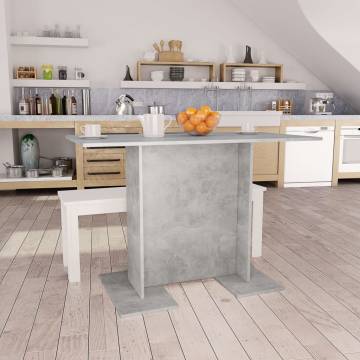 Concrete Grey Dining Table 110x60 cm - Stylish & Durable