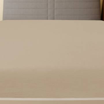 Jersey Fitted Sheet Taupe 160x200 cm - Comfort & Style