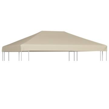 Durable Beige Gazebo Top Cover 310 g/m² 4x3 m | HipoMarket