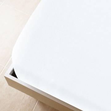 Jersey Fitted Sheets 2 pcs White | 140x200 cm Cotton - Hipomarket