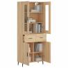 Stylish Highboard Sonoma Oak - 69.5x34x180 cm | HipoMarket