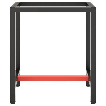 Durable Work Bench Frame - Matte Black & Red - 70x50x79 cm