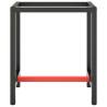 Durable Work Bench Frame - Matte Black & Red - 70x50x79 cm