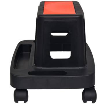 Rolling Workshop Stool with Storage - 150 kg Capacity