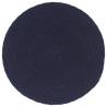 Handmade Navy Blue Round Cotton Placemats | 6 pcs