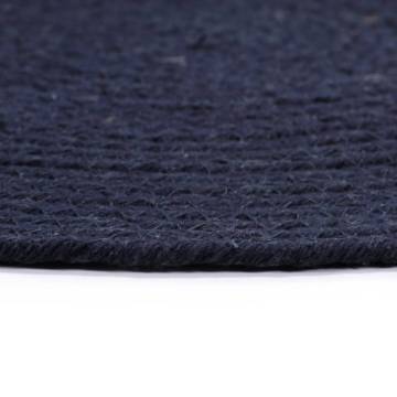 Handmade Navy Blue Round Cotton Placemats | 6 pcs