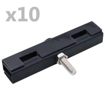 Garden U Mat Connector 10 Sets Anthracite | HipoMarket UK