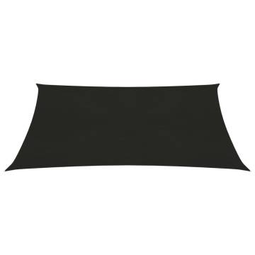 Sunshade Sail 160 g/m² Black 2x3 m HDPE | HipoMarket